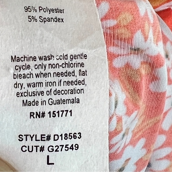 Kaileigh Dress from Stitch Fix size L Orange Floral Faux Wrap - Picture 6 of 6